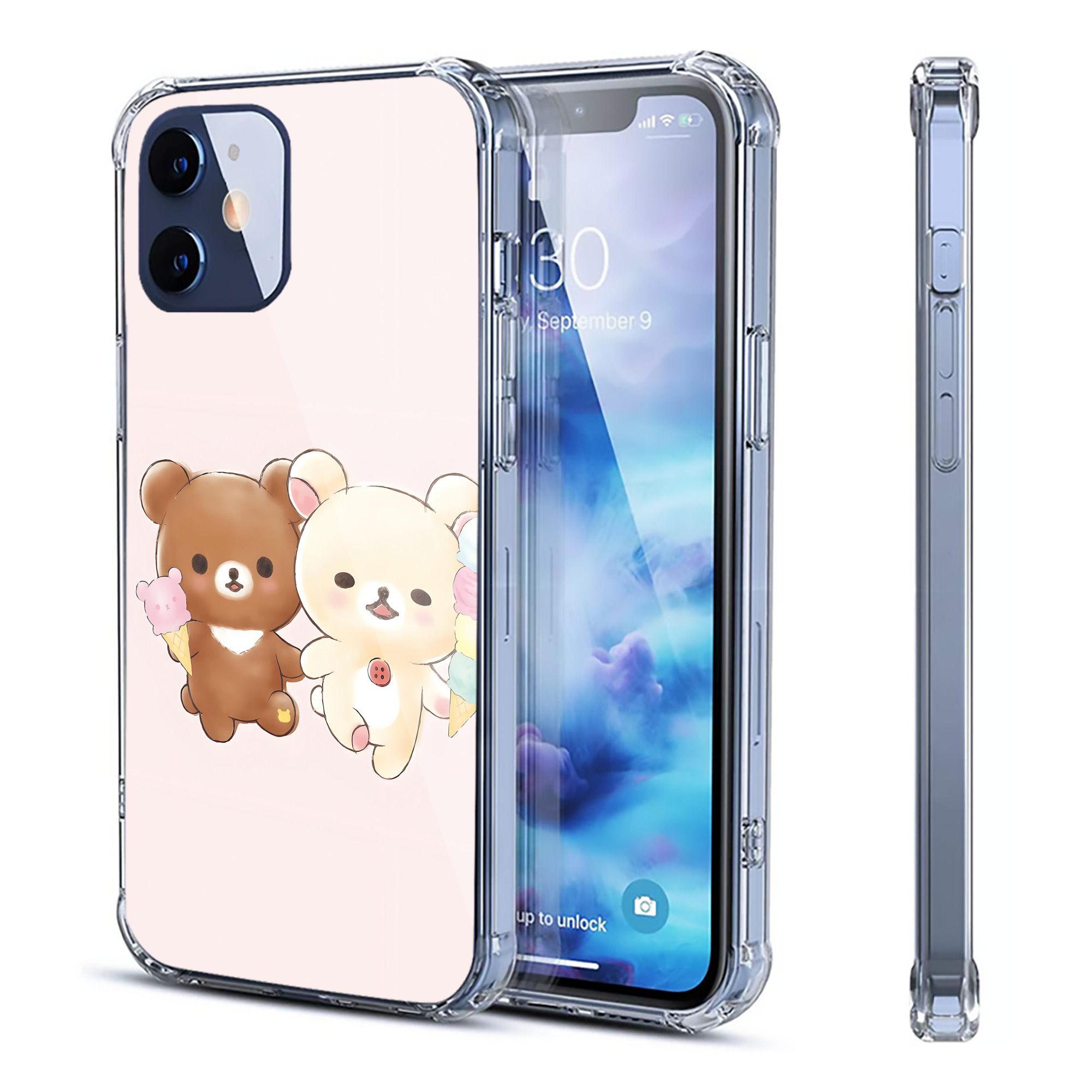 （画像用） リラックマ リラックマ キイロイトリ Rilakkuma Korilakkuma Kiiroitori 【iPhone 12シリーズ対応】透明スマホケース（クリアソフトケース）